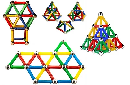 Zestaw magnetyczny Magnastix - 157 sztuk