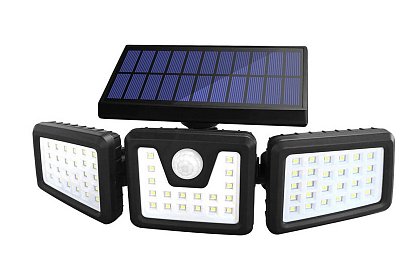 ENTAC - Oświetlenie solarne 74 LED 15W z czujnikiem ruchu i zmierzchu