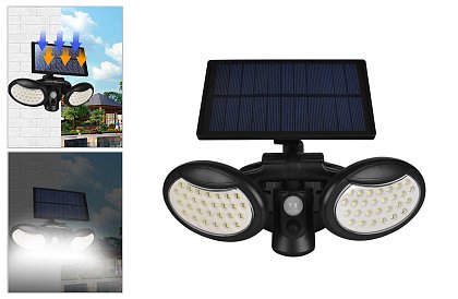 ENTAC - Oświetlenie solarne 56 LED 10W z czujnikiem ruchu