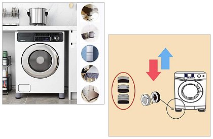 Zestaw podkładek antywibracyjnych - nie tylko pod pralkę