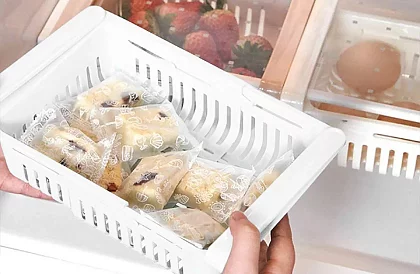 Regulowane pudełka do przechowywania lodówki - zestaw 3 sztuk