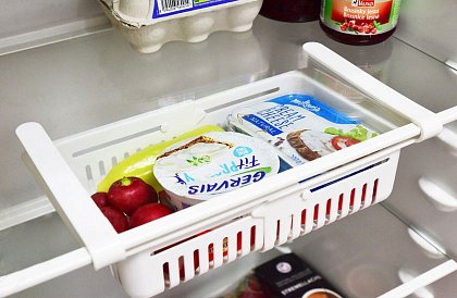 Regulowane pudełka do przechowywania lodówki - zestaw 3 sztuk