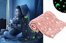 Świecący kocyk z mikrofibry - Soft Dreams - 100x150cm - Różowy
