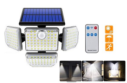 Oświetlenie solarne 181 LED, 9W z czujnikiem ruchu