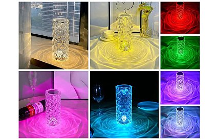 Lampa stołowa Touch RGB - Crystal Diamond