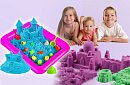 Płynny piasek kinetyczny 2000 g - pudełko plastikowe, formy i dmuchana piaskownica