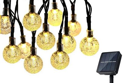 Dekoracyjny łańcuch solarny zewnętrzny z 40 diodami LED - Lights Balls