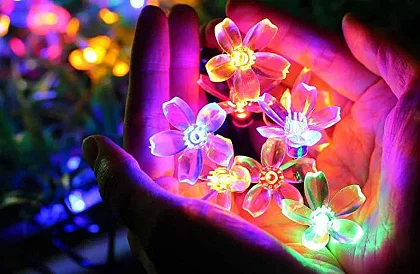Dekoracyjny łańcuch solarny zewnętrzny z 40 diodami LED - Lights Flowers