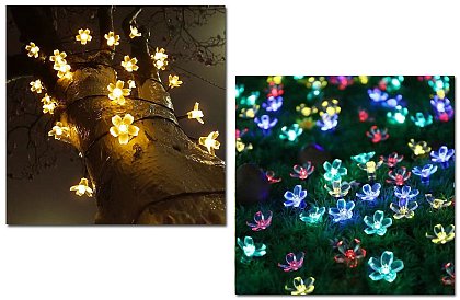 Dekoracyjny łańcuch solarny zewnętrzny z 40 diodami LED - Lights Flowers