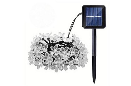 Dekoracyjny łańcuch solarny zewnętrzny z 40 diodami LED - Lights Flowers
