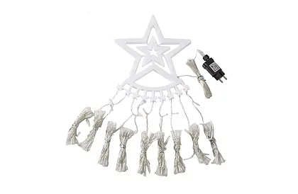Świąteczny łańcuch świetlny LED - wodospad z gwiazdą