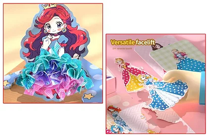 Kreatywny zestaw kreacji z kolorowych tkanin - Puzzle Toys