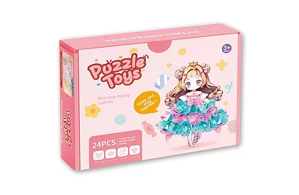 Kreatywny zestaw kreacji z kolorowych tkanin - Puzzle Toys