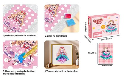 Kreatywny zestaw kreacji z kolorowych tkanin - Puzzle Toys