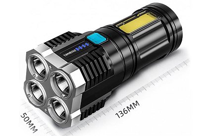 Wielofunkcyjna latarka z wbudowanym akumulatorem - TL-S03