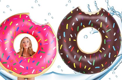 Duży dmuchany pierścień - Donut 120 cm