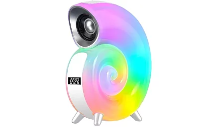 Głośnik Bluetooth z zegarem i lampką LED - Ślimak - KP-556