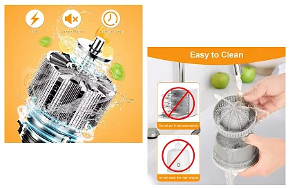 Bezprzewodowa wyciskarka do cytrusów – 400 ml