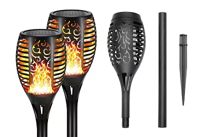 Latarnia ogrodowa – Solarna pochodnia z efektem migoczącego ognia