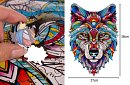 Drewniane puzzle wilk - 170 elementów - 38 x 27 cm