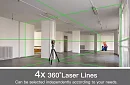 Poziomica laserowa 4D 360° – 16 linii – laser niwelacyjny