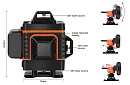 Poziomica laserowa 4D 360° – 16 linii – laser niwelacyjny