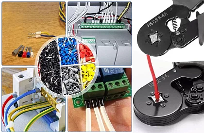 Szczypce do zaciskania końcówek 0,25 - 10 mm2 + 500 szt. końcówek