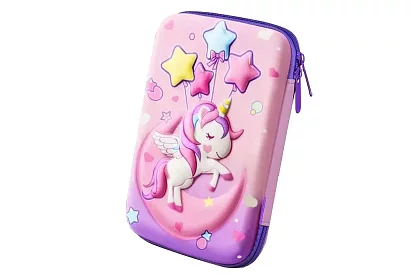 Piórnik szkolny – etui Jednorożec z grafiką 3D