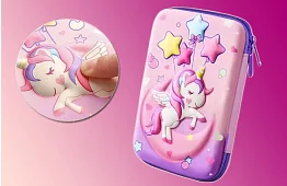 Piórnik szkolny – etui Jednorożec z grafiką 3D