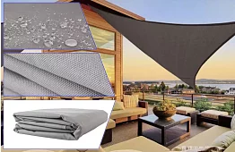 Trójkątny parasol przeciwsłoneczny 3 x 3 x 3 m – Szary