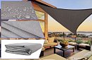 Trójkątny parasol przeciwsłoneczny 4 x 4 x 4 m – Szary