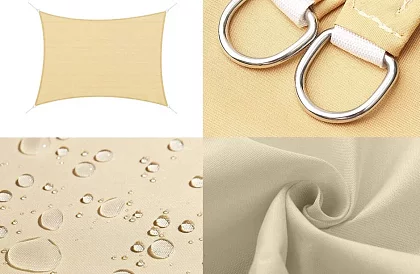 Markiza przeciwsłoneczna 3,6 x 3,6 m – Beżowa