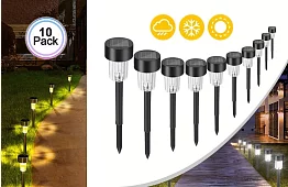 Solarne lampki ogrodowe - zestaw 10 sztuk