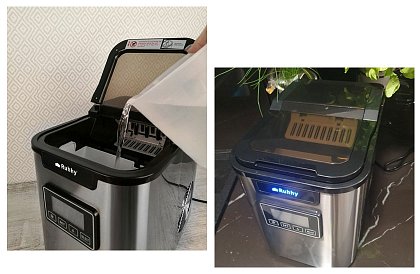Kostkarka do lodu 12 kg/dzień – 3 rozmiary kostek, timer