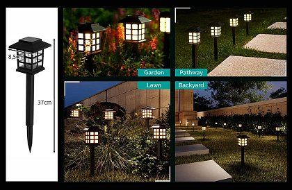 Lampy ogrodowe solarne – Latarenki - zestaw 6 sztuk
