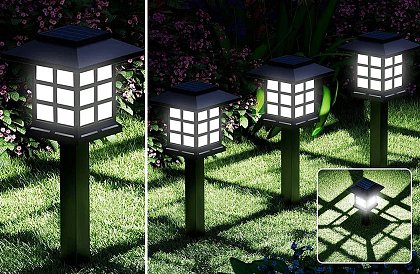 Lampy ogrodowe solarne – Latarenki - zestaw 6 sztuk