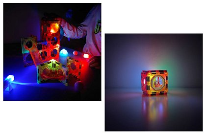 Edukacyjny magnetyczny zestaw 3D – 110 elementów