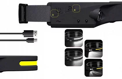 Uniwersalna, ładowalna latarka czołowa COB LED HeadLamp – 2 sztuki