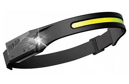 Uniwersalna, ładowalna latarka czołowa COB LED HeadLamp – 2 sztuki