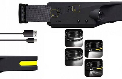 Uniwersalna, ładowalna latarka czołowa COB LED HeadLamp – 2 sztuki