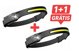 Uniwersalna, ładowalna latarka czołowa COB LED HeadLamp – 2 sztuki