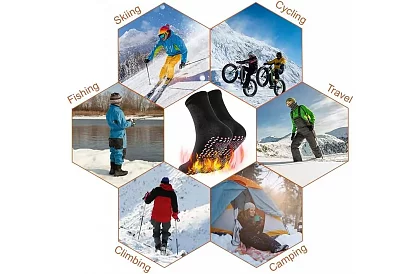 Skarpetki samonagrzewające z turmalinem – 5 par