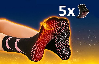 Skarpetki samonagrzewające z turmalinem – 5 par