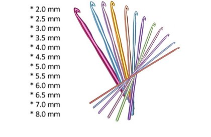 Haczyki do szydełkowania - 12 sztuk