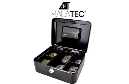 Metalowy pojemnik na gotówkę