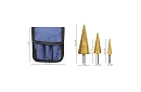 Zestaw wierteł stożkowych do blachy - 3szt