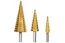 Zestaw wierteł stożkowych do blachy - 3szt
