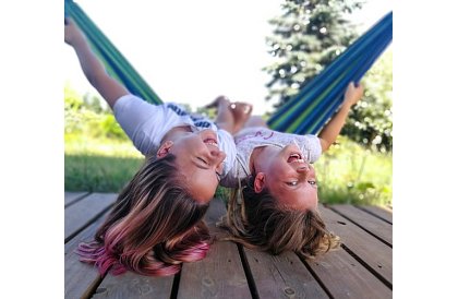 Wiszący hamak ogrodowy dla dwóch osób