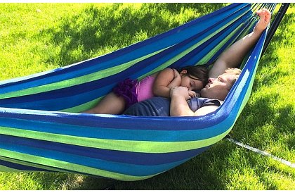 Wiszący hamak ogrodowy dla dwóch osób