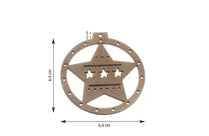 Drewniane ozdoby świąteczne – zestaw 10 sztuk z sznurkiem